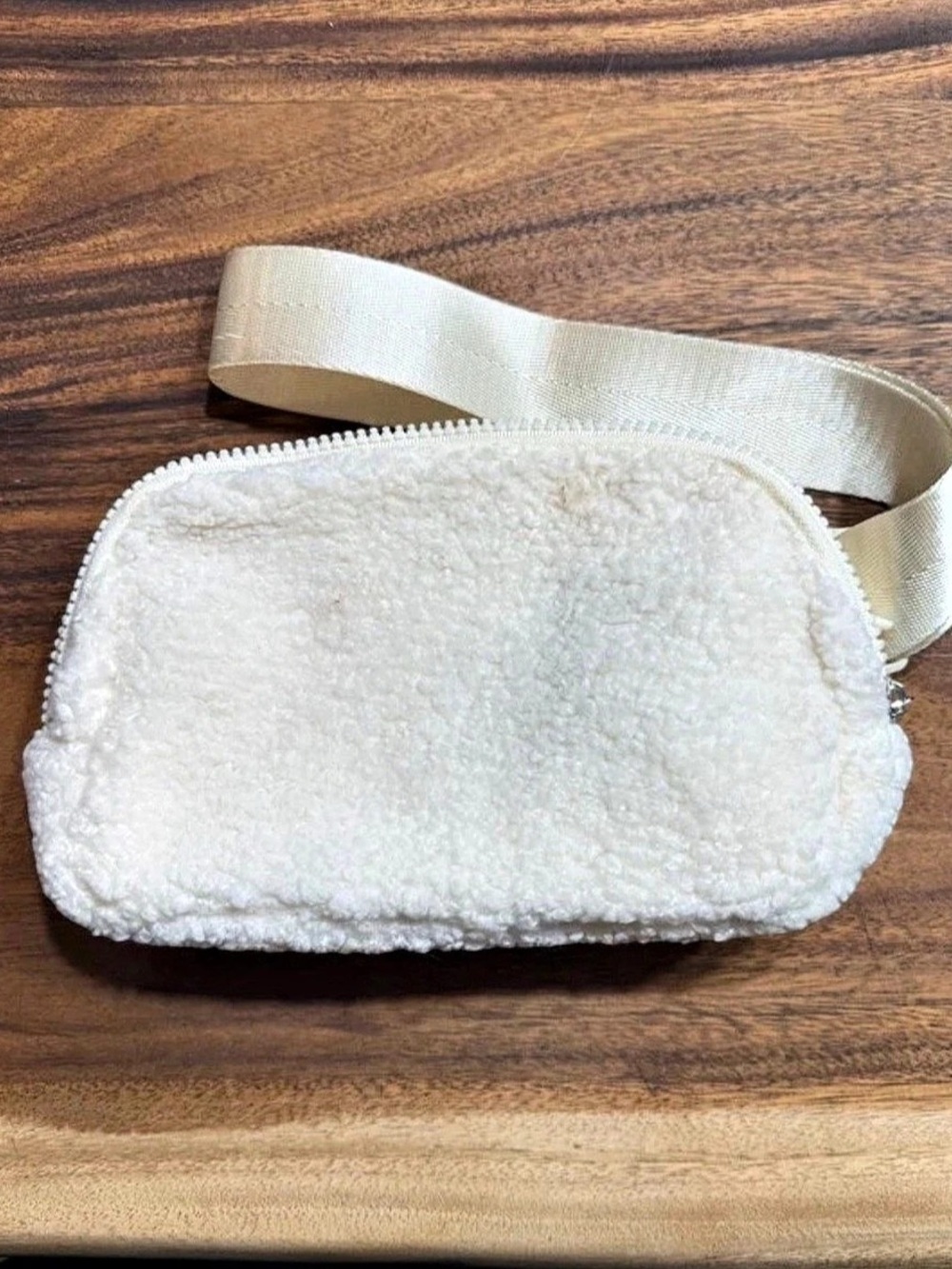 Everywhere Belt Bag *Fleece Cream Sherpa Crossbody Bag